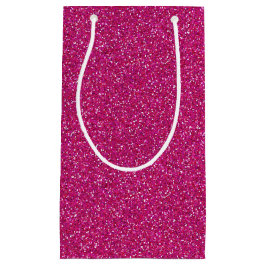 Sacola Para Presentes Pequena Saco Glitter Glitter Minúscula Rosa Profundo
