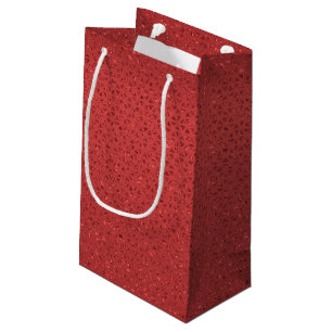 Sacola Para Presentes Pequena Saco Glittery vermelho do presente