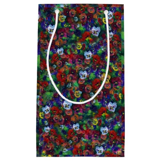 Sacola Para Presentes Pequena Saco Pansy Gift (vermelho) (Frente)