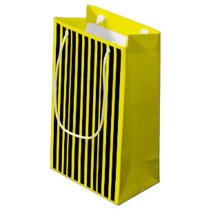 Sacola Para Presentes Pequena Saco preto e amarelo grosso de presente