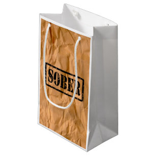Sacola Para Presentes Pequena Saco sóbrio do presente da sobriedade da