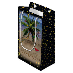 Sacola Para Presentes Pequena Saco tropical do presente do Natal