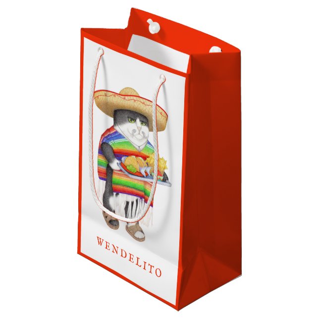 Sacola Para Presentes Pequena Sacolinha de Presente WENDELITO (Frente inclinada)