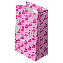 Sacola Para Presentes Pequena Sacos-presente rosa cor-de-rosa com padrão repetid