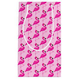 Sacola Para Presentes Pequena Sacos-presente rosa cor-de-rosa com padrão repetid