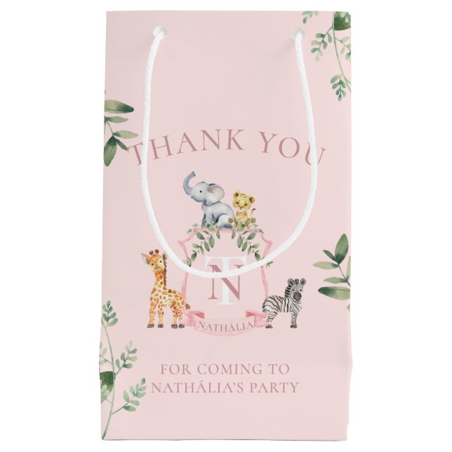 Sacola Para Presentes Pequena Safari Crest (Frente)