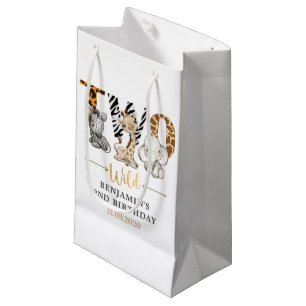 Sacola Para Presentes Pequena Safari Duas Pequenas Festas de aniversário Selvag