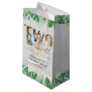 Sacola Para Presentes Pequena Safari Duas Pequenas Festas de aniversário Selvag