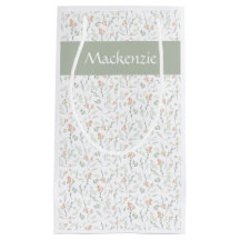 Sage Aquarela Flor de Campo Floral Nome Personaliz