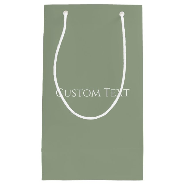 Sacola Para Presentes Pequena Sage Green  (Frente)