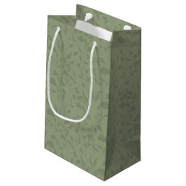 Sacola Para Presentes Pequena Sage Green Floral Gift Bag
