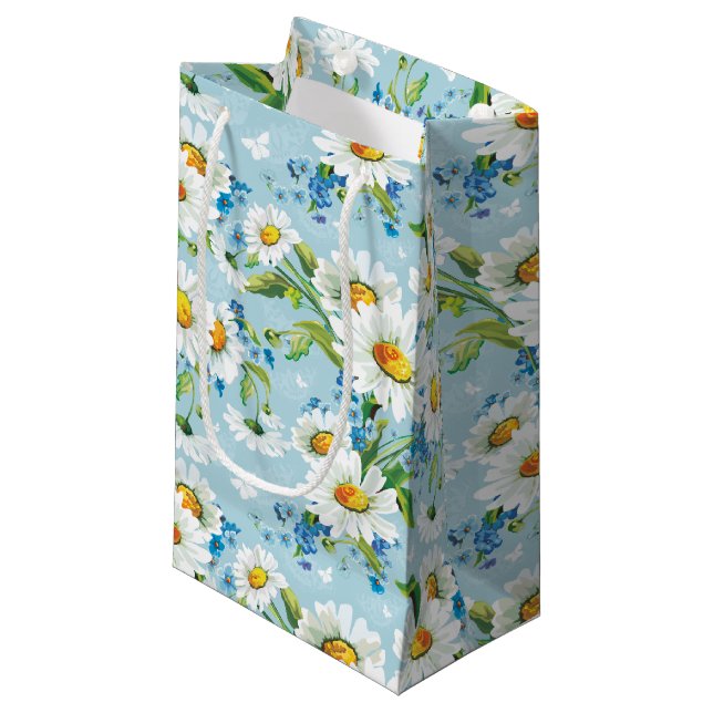 Sacola Para Presentes Pequena Salsa em Saco de Presente Azul (Frente inclinada)