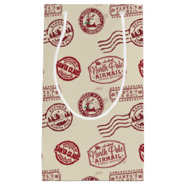 Sacola Para Presentes Pequena Santa Claus Airmail Holiday
