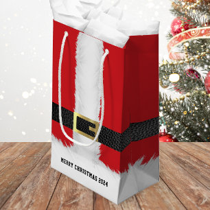 Sacola Para Presentes Pequena Santa Claus Suit Jaqueta Feliz Natal