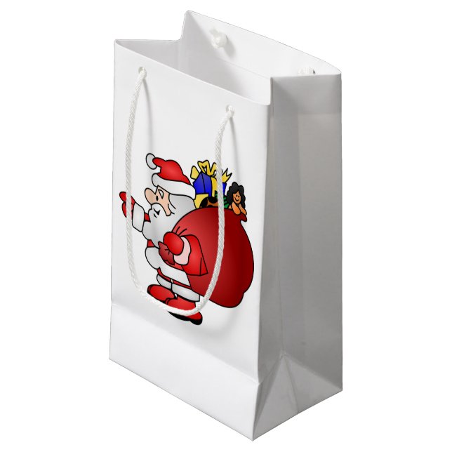 Sacola Para Presentes Pequena Santa Clause Gloss Gift Bag (Frente inclinada)
