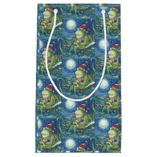 SACOLA PARA PRESENTES PEQUENA SAPO NO PAPAI NOEL DO REGISTRO, SACO PEQUENO DO