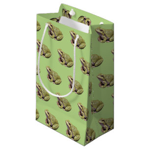 Sacola Para Presentes Pequena Sapo Verde
