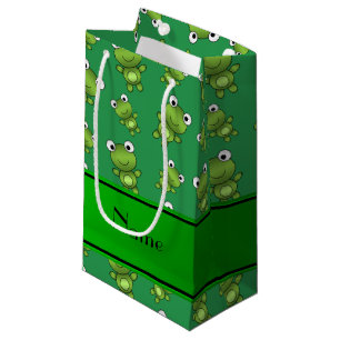 Sacola Para Presentes Pequena Sapos verdes conhecidos personalizados
