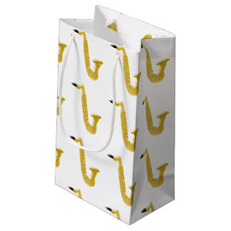 Sacola Para Presentes Pequena Saxofone