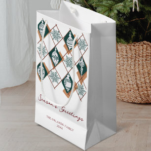 Sacola Para Presentes Pequena Seasons saúda Natal Feriado Escandinavo