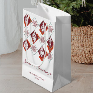 Sacola Para Presentes Pequena Seasons saúda Natal Feriado Escandinavo