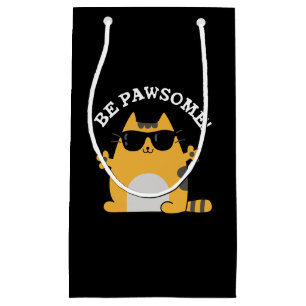 Sacola Para Presentes Pequena Seja um pouco engraçado, Gato Espantoso, Gato Escu