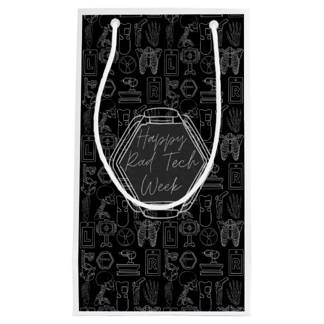 Sacola Para Presentes Pequena Semana técnica de anúncios (Frente)