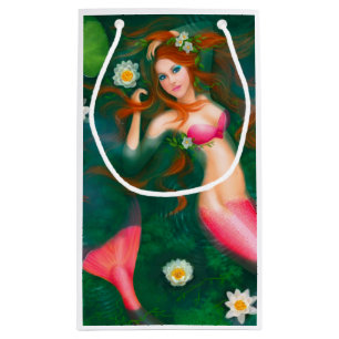Sacola Para Presentes Pequena Sereia bonita da fantasia