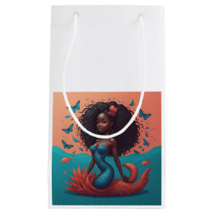 Sacola Para Presentes Pequena Sereia Preta