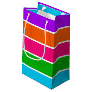 Sacola Para Presentes Pequena Sherbet Stripes