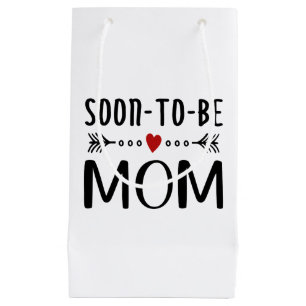 Sacola Para Presentes Pequena Simples Dia de as mães de mamãe em breve Saco P