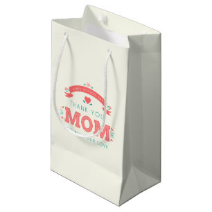 Sacola Para Presentes Pequena Simples Obrigado Mãe Dia de as mães Saco para pr