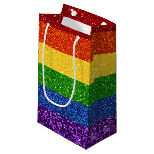 Sacola Para Presentes Pequena Sinalizador do Orgulho do Arco-Íris LGBT
