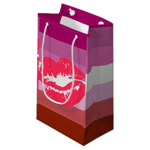 Sacola Para Presentes Pequena Sinalizador do Orgulho Lésbico Lipstick