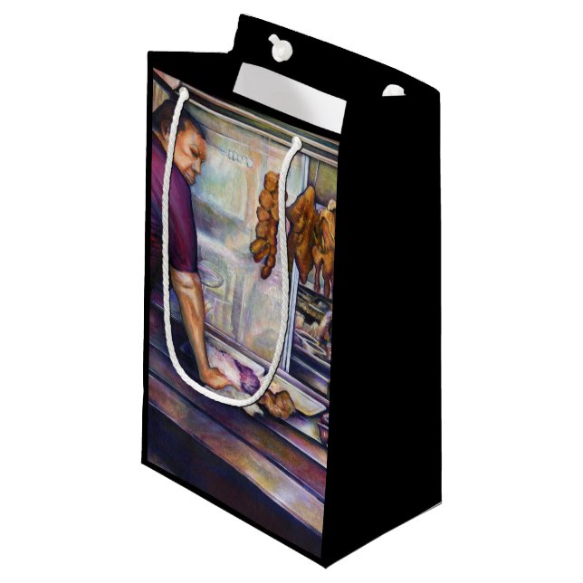 Sacola Para Presentes Pequena Singapura com Kissed Sun (Frente inclinada)