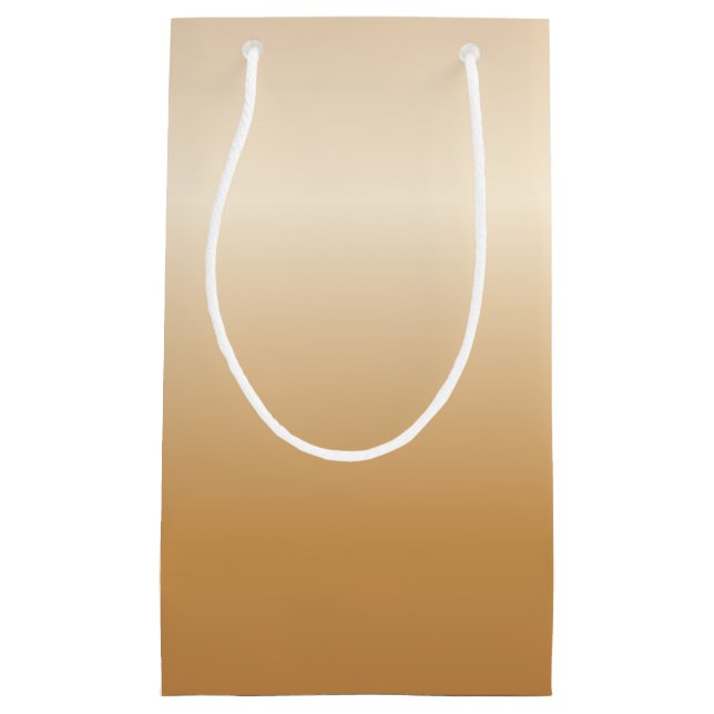 Sacola Para Presentes Pequena Sinos Metálicos De Cobre (Frente)