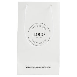 Sacola Para Presentes Pequena Site da empresa comercial personalizável Seu logot