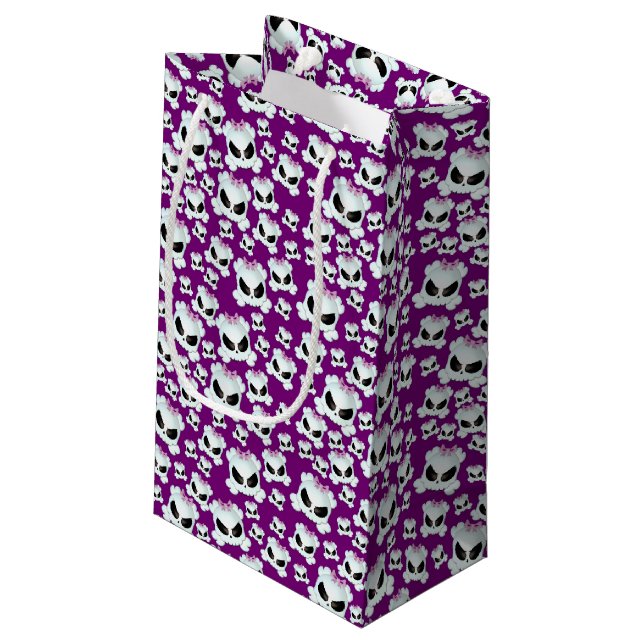 Sacola Para Presentes Pequena Skullz feminino (Verso inclinado)