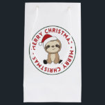 Sacola Para Presentes Pequena Sloth Christmas Snow Winter Animals Sloths<br><div class="desc">The sloth for Christmas with fairy lights. Funny animals with gifts and snow for the holidays. Also funny for christmas in July. Sloths are cute animals and perfect for Christmas.</div>