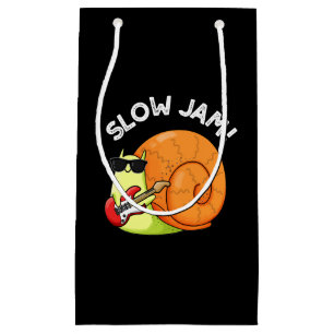 Sacola Para Presentes Pequena Slow Jam Funny Music Snail Pun Dardo BG