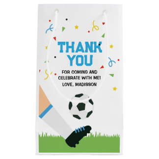 Sacola Para Presentes Pequena Small Gift Bag Soccer Sport Birthday