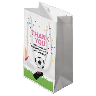 Sacola Para Presentes Pequena Small Gift Bag Soccer Sport Birthday