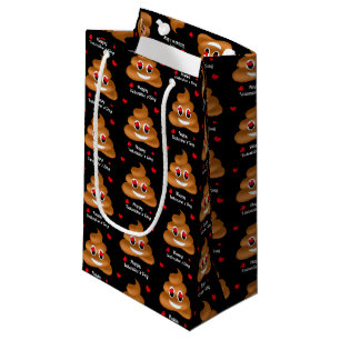Sacola Para Presentes Pequena Smiling Love Poop Emoji Dia de os namorados Gift B