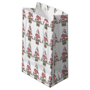Sacola Para Presentes Pequena Snowflake Colírio Colírio Árvore Pequeno Saco S