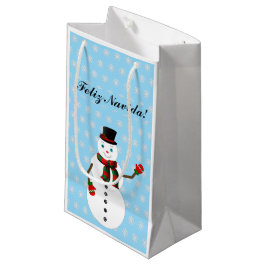 Sacola Para Presentes Pequena snowman