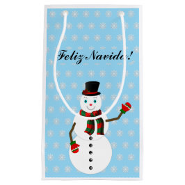 Sacola Para Presentes Pequena snowman