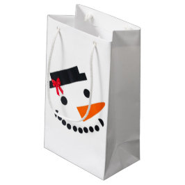 Sacola Para Presentes Pequena Snowman Gift Bag
