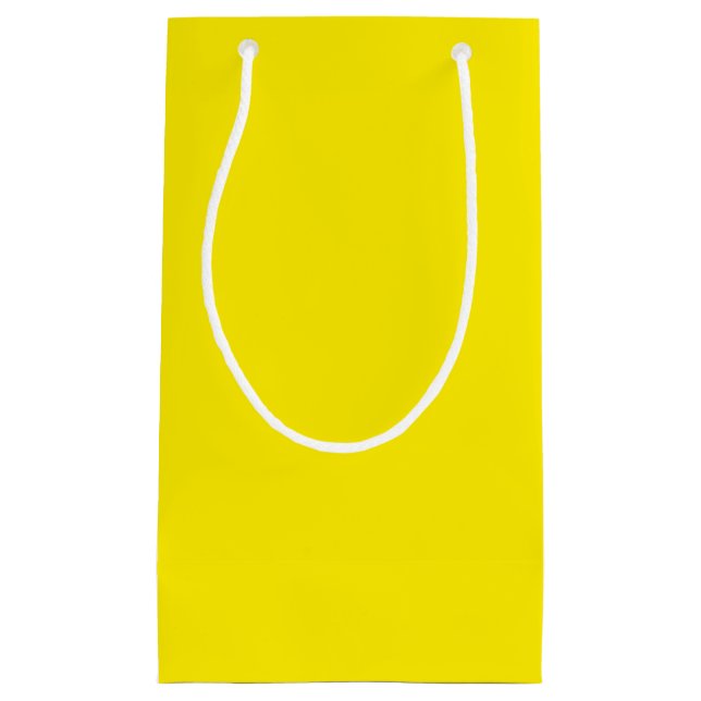 Sacola Para Presentes Pequena Solid Sunny Yellow Color (Frente)