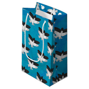 Sacola Para Presentes Pequena Sombra Eagle no azul