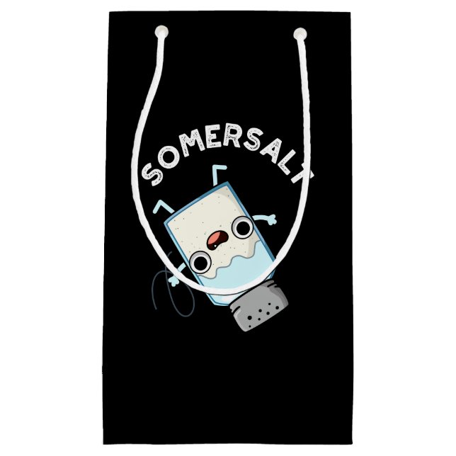 Sacola Para Presentes Pequena Somersal Funny Somersault Sal Pun Dark BG (Frente)